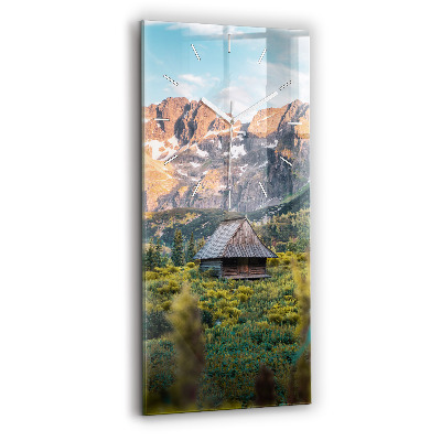Vertical wall clock Cottage in the Tatra Mountains