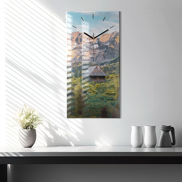 Vertical wall clock Cottage in the Tatra Mountains
