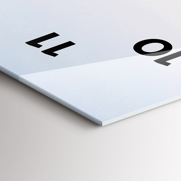 Vertical wall clock Lake and mountains