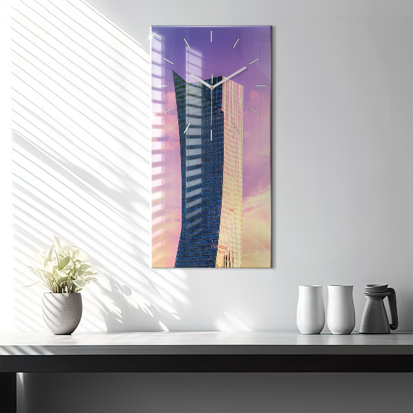 Vertical wall clock Skyscraper in Warsaw