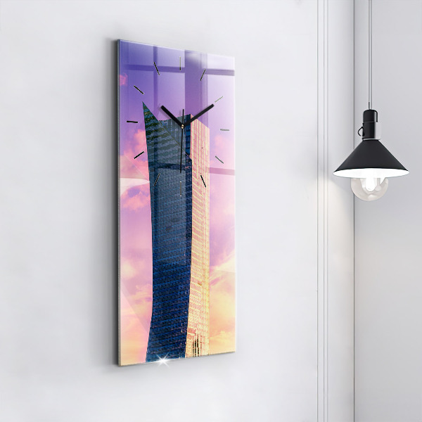 Vertical wall clock Skyscraper in Warsaw