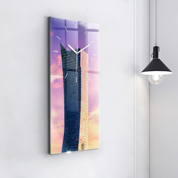 Vertical wall clock Skyscraper in Warsaw