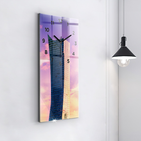 Vertical wall clock Skyscraper in Warsaw