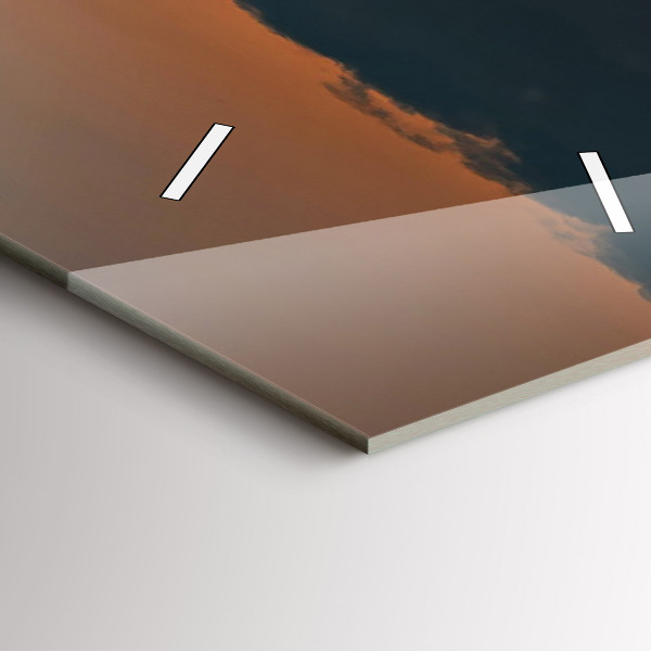 Vertical wall clock Sunflowers in the meadow