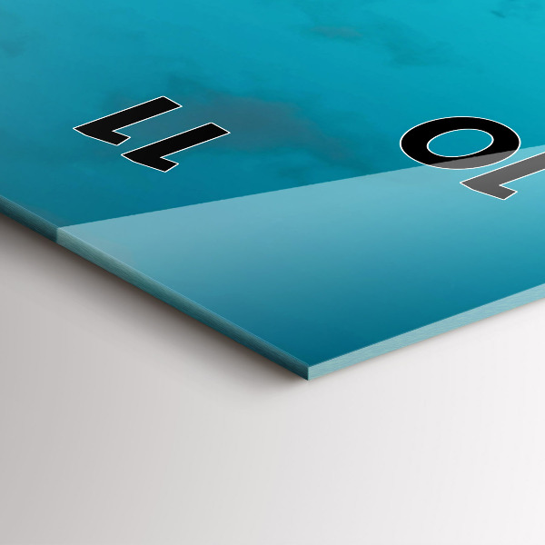 Vertical wall clock Woman on the road