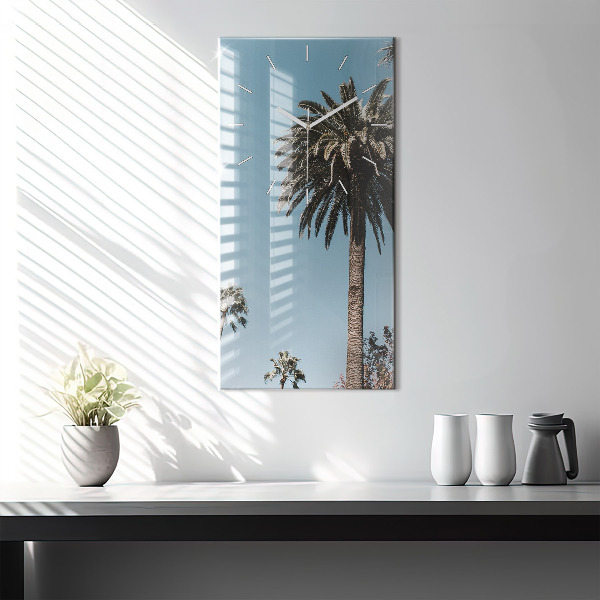 Vertical wall clock Palm trees in Los Angeles