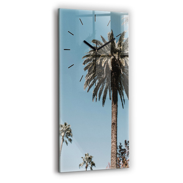 Vertical wall clock Palm trees in Los Angeles