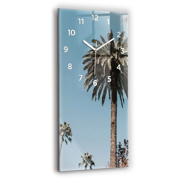Vertical wall clock Palm trees in Los Angeles