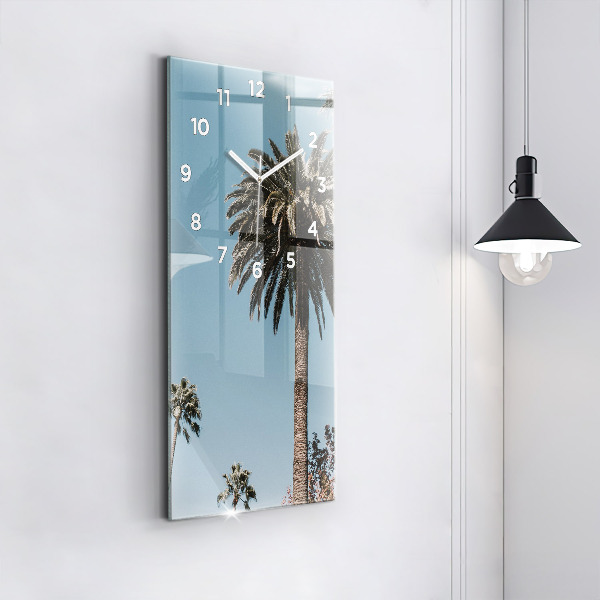 Vertical wall clock Palm trees in Los Angeles