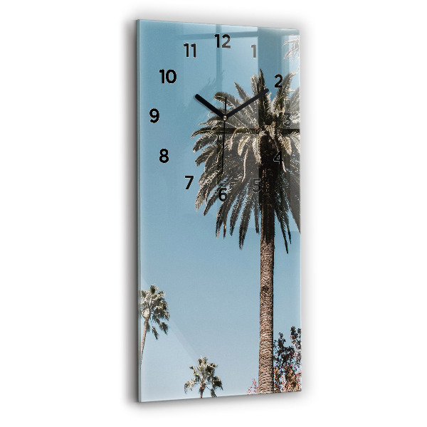 Vertical wall clock Palm trees in Los Angeles