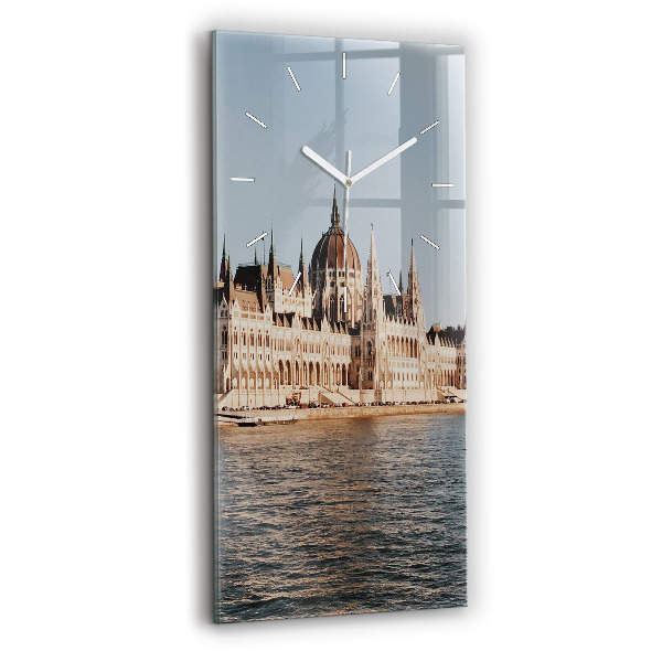 Vertical wall clock Parliament in Budapest