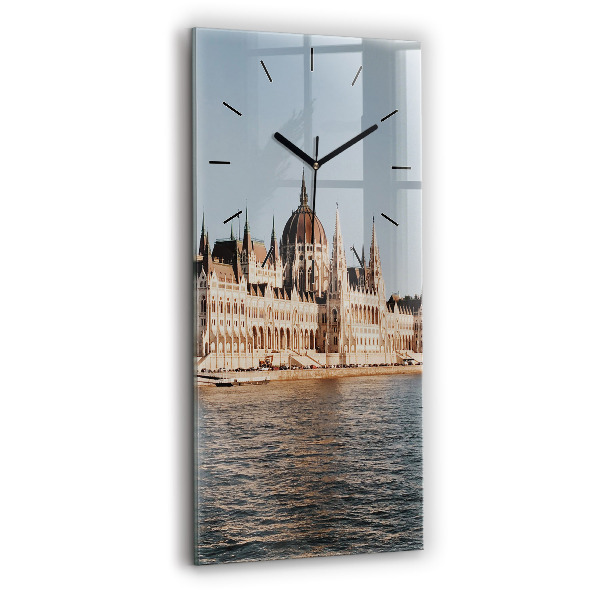 Vertical wall clock Parliament in Budapest
