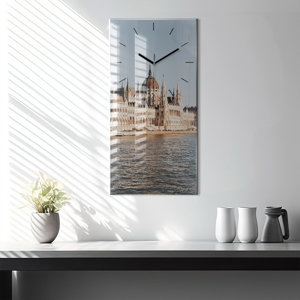 Vertical wall clock Parliament in Budapest
