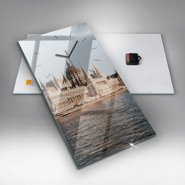 Vertical wall clock Parliament in Budapest
