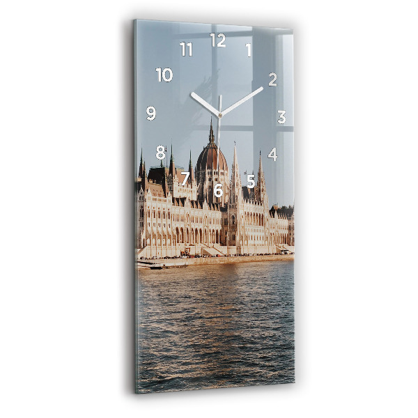 Vertical wall clock Parliament in Budapest