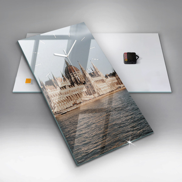 Vertical wall clock Parliament in Budapest