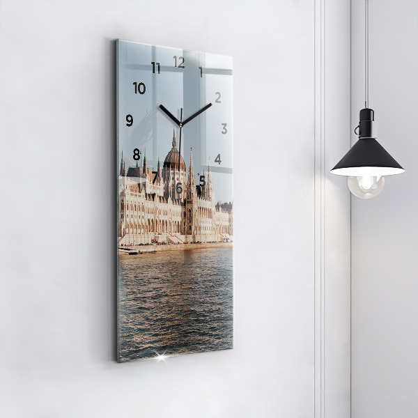Vertical wall clock Parliament in Budapest