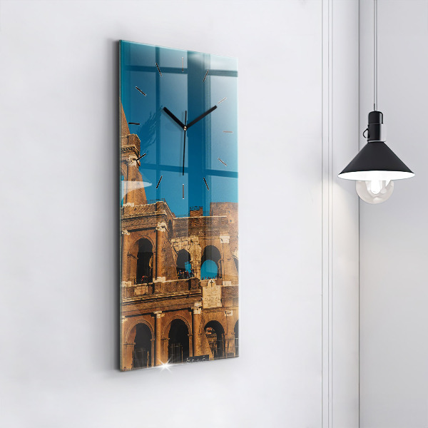 Vertical wall clock The Colosseum in Italy