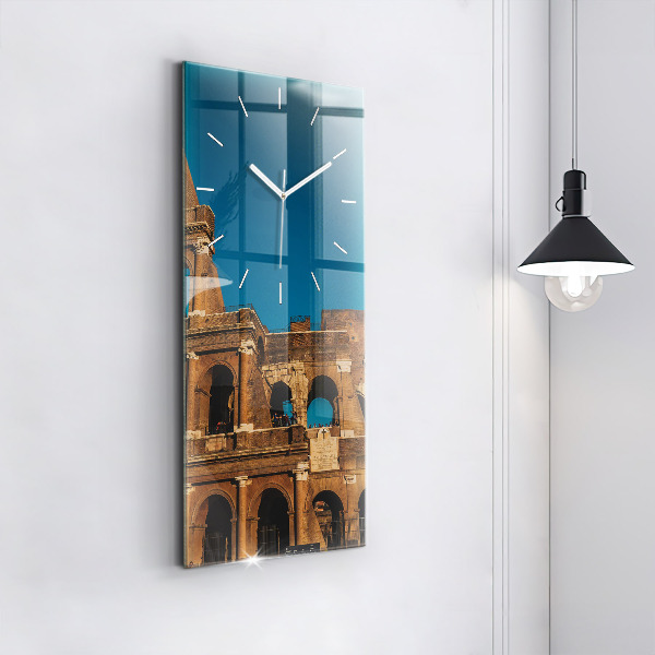 Vertical wall clock The Colosseum in Italy