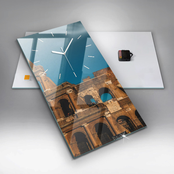 Vertical wall clock The Colosseum in Italy