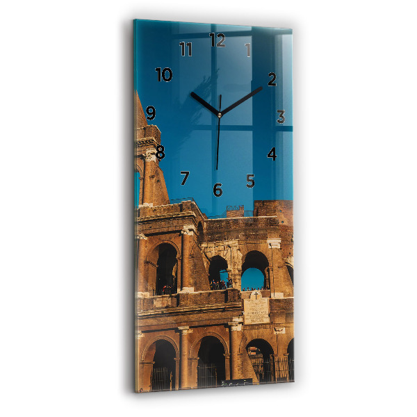 Vertical wall clock The Colosseum in Italy