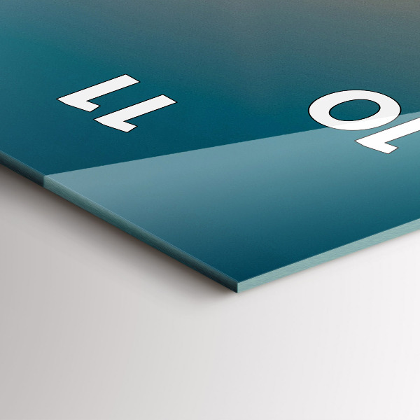 Vertical wall clock Sunrise landscape