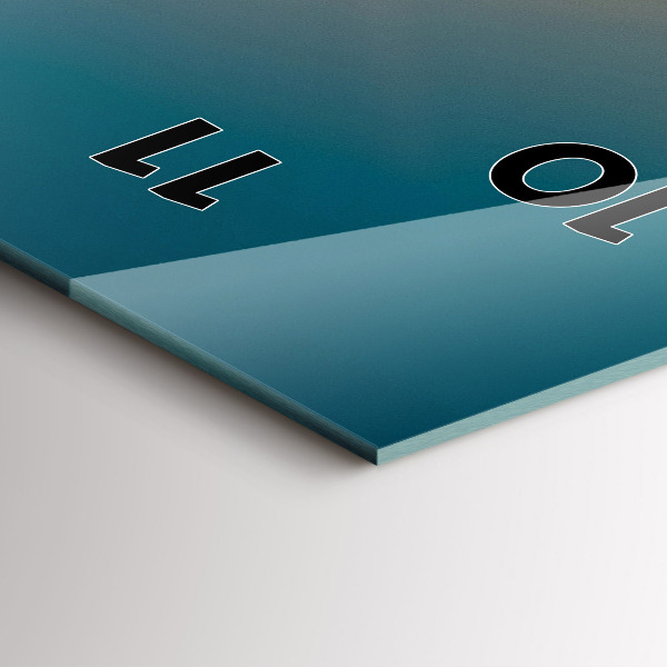 Vertical wall clock Sunrise landscape