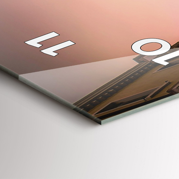 Vertical wall clock View of the canal in the city