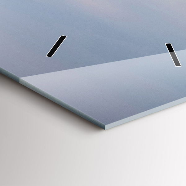 Vertical wall clock A mountain covered in snow