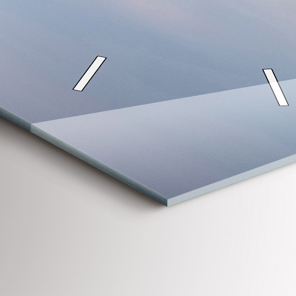 Vertical wall clock A mountain covered in snow