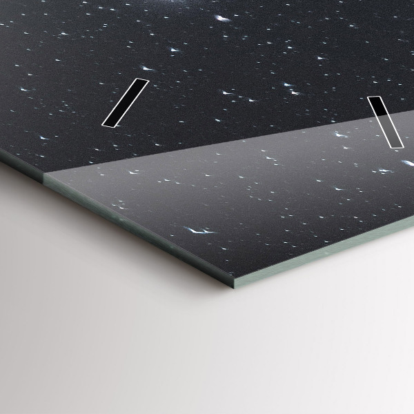 Vertical wall clock Mountain under the stars