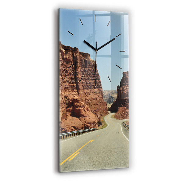 Vertical wall clock Route 66 in the US