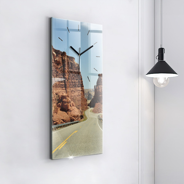 Vertical wall clock Route 66 in the US