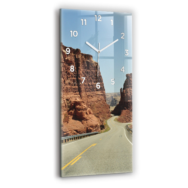 Vertical wall clock Route 66 in the US