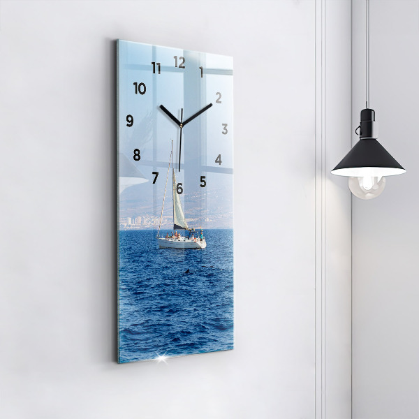 Vertical wall clock Yacht in Tenerife