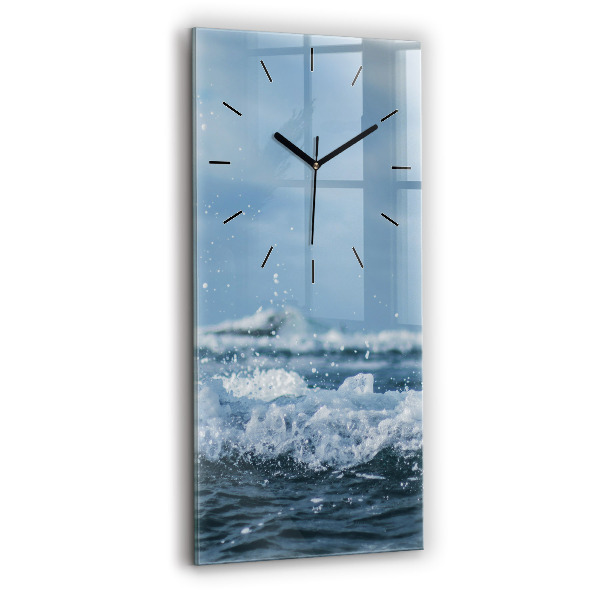 Vertical wall clock Sea wave photography