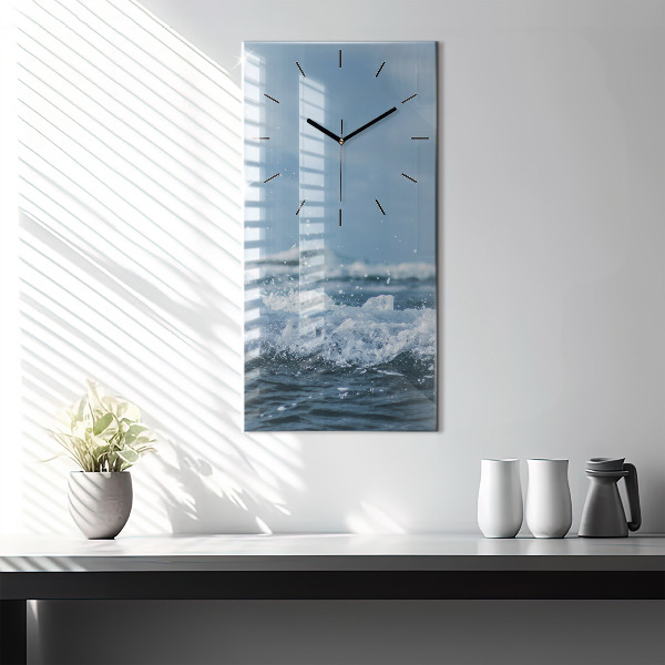 Vertical wall clock Sea wave photography