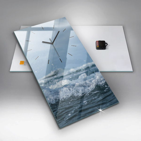 Vertical wall clock Sea wave photography