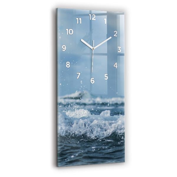 Vertical wall clock Sea wave photography