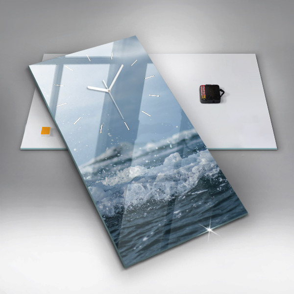 Vertical wall clock Sea wave photography