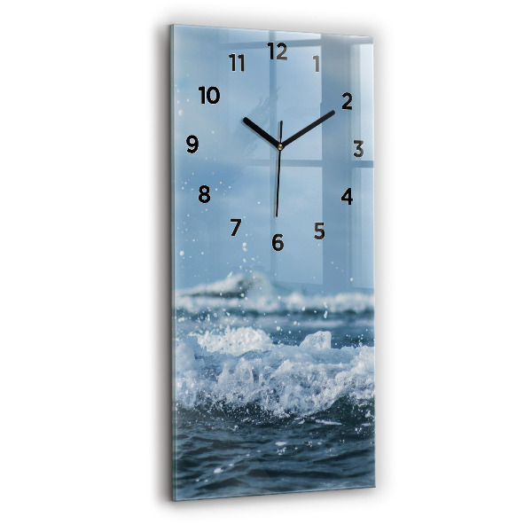 Vertical wall clock Sea wave photography