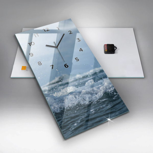 Vertical wall clock Sea wave photography