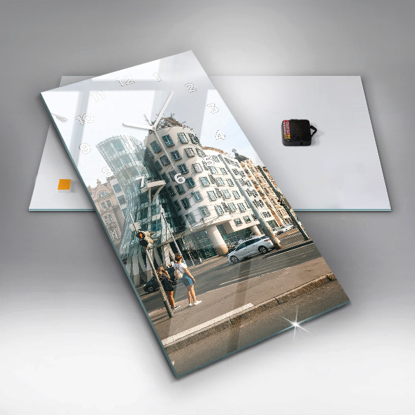 Vertical wall clock Dancing House Prague