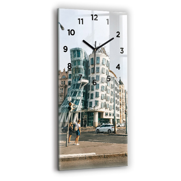 Vertical wall clock Dancing House Prague