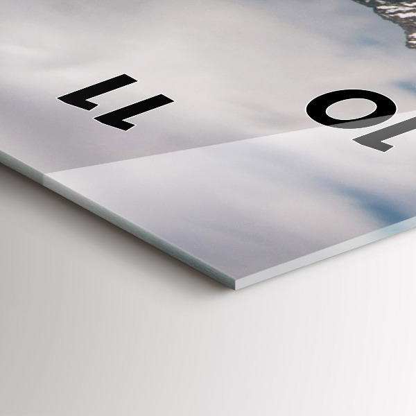 Vertical wall clock High Tatras in Slovakia