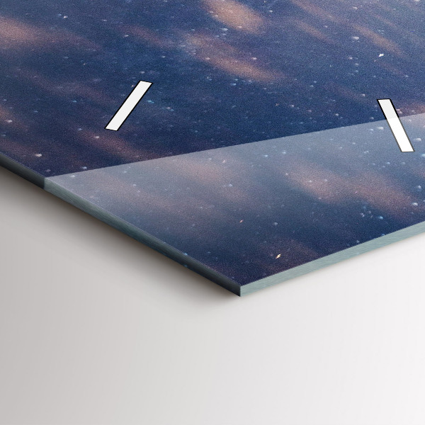 Vertical wall clock Mountains at sunset