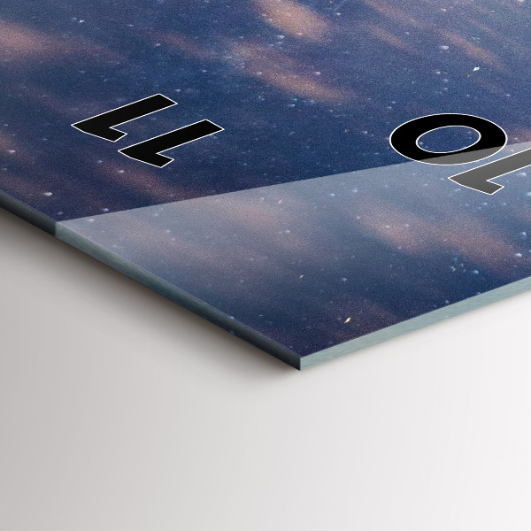 Vertical wall clock Mountains at sunset