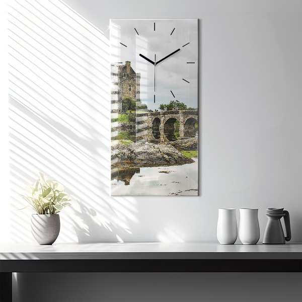 Vertical wall clock Eilean Donan Castle Scotland