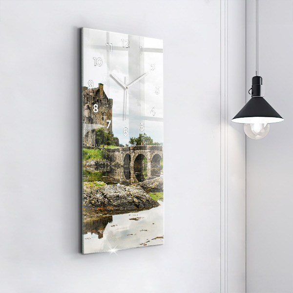 Vertical wall clock Eilean Donan Castle Scotland