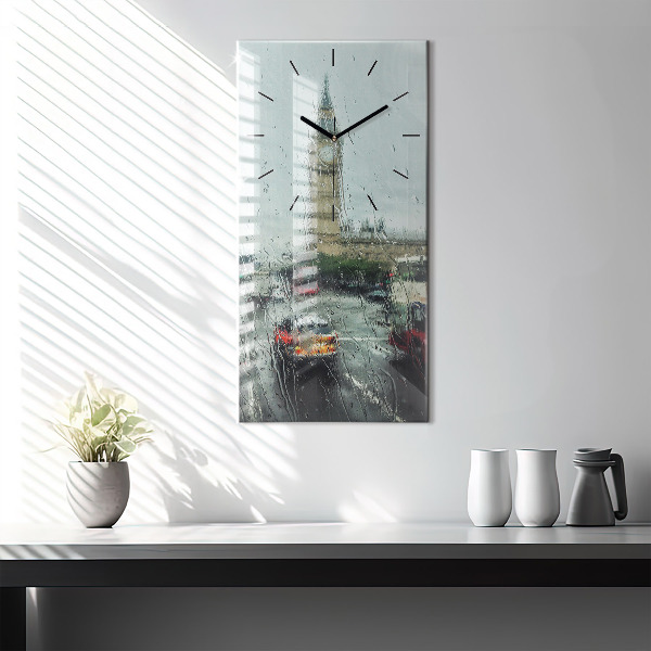 Vertical wall clock Rainy London